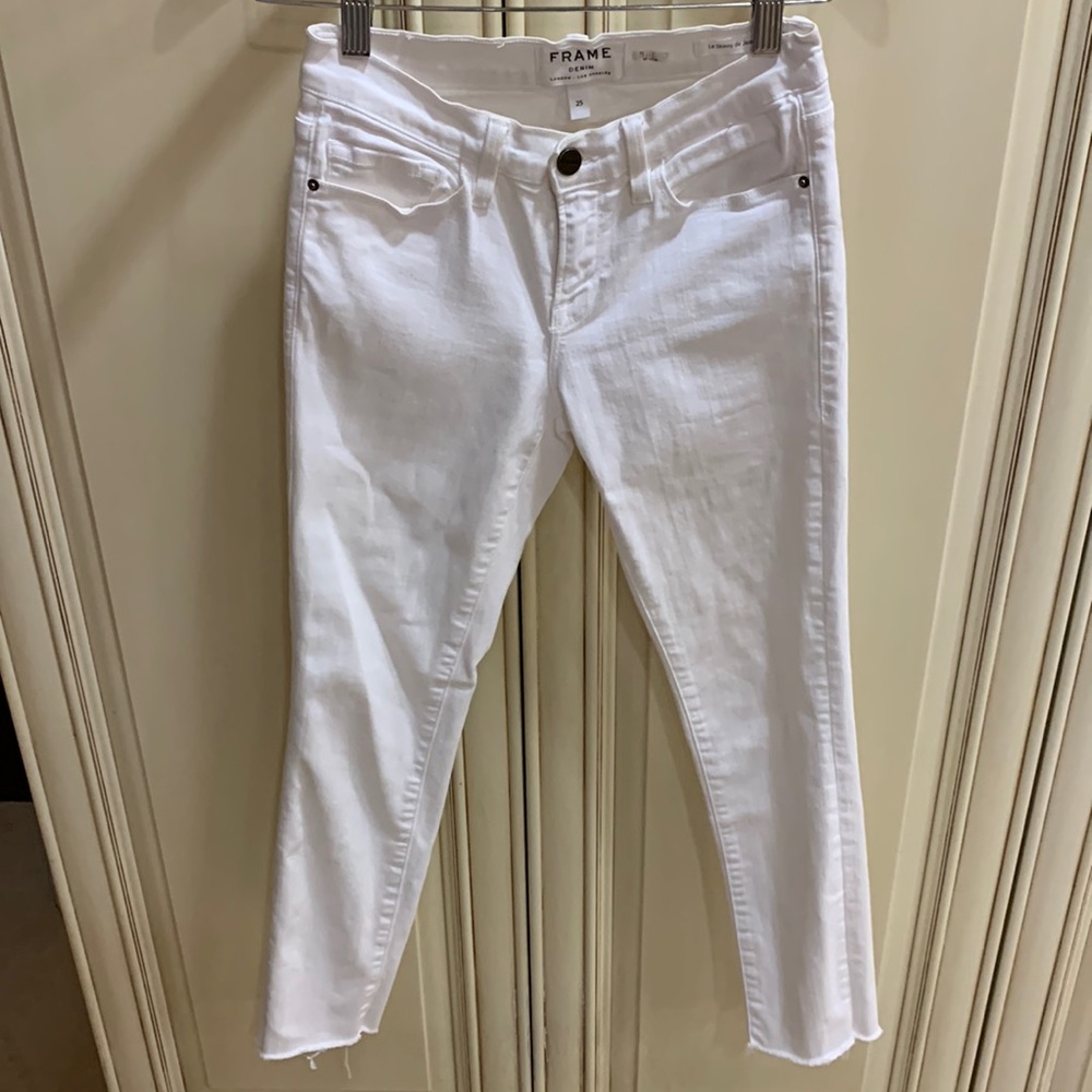 Frame white jeans size 25